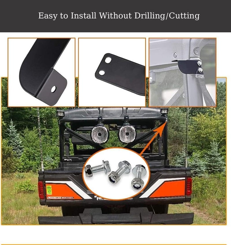 DarSeity Ranger Backup Light Bracket, Roll Cage of Rear Roof Pillar Reverse Light Pod Mount Compatible with Polaris Ranger 570 800 900 1000 XP Crew Full Size 2013-2024 - Image 3